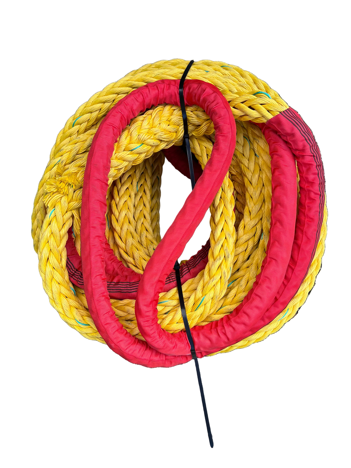 Yellow-Shark blue Meerlijn touw soepel 15MTR 36MM 1 Oog BS 23Ton NIEUW!!! tipto-twelve afgeleid