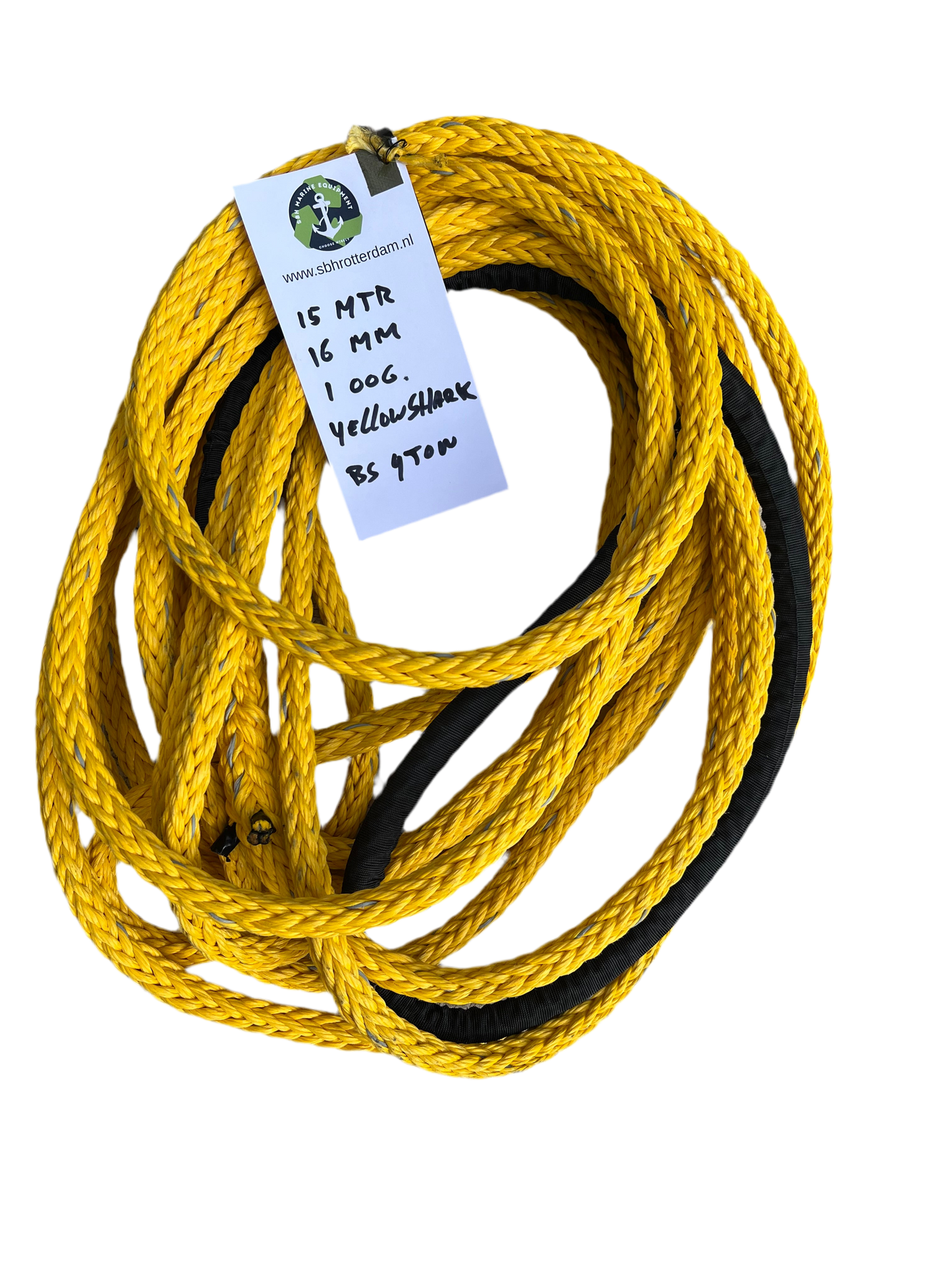 Yellow-Shark Touw 15MTR 16MM 1 Oog 4Ton Meertouw / Liertouw