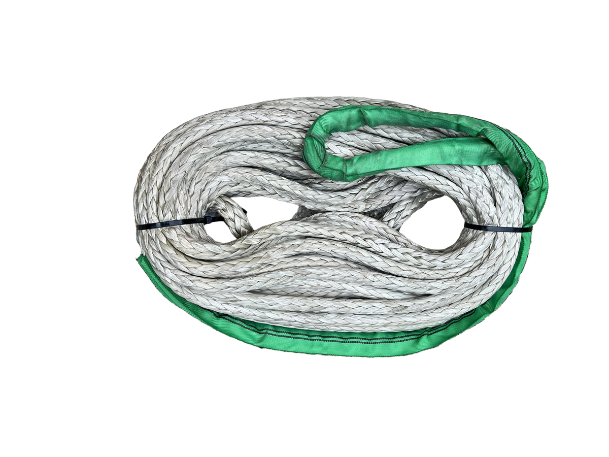 Hawk-Line Silver Grey Touw UHMPE 30MTR 16MM 24Ton 1 bekleed Oog NIEUW!!! meerlijn Scheepstouw Dyneema afgeleid