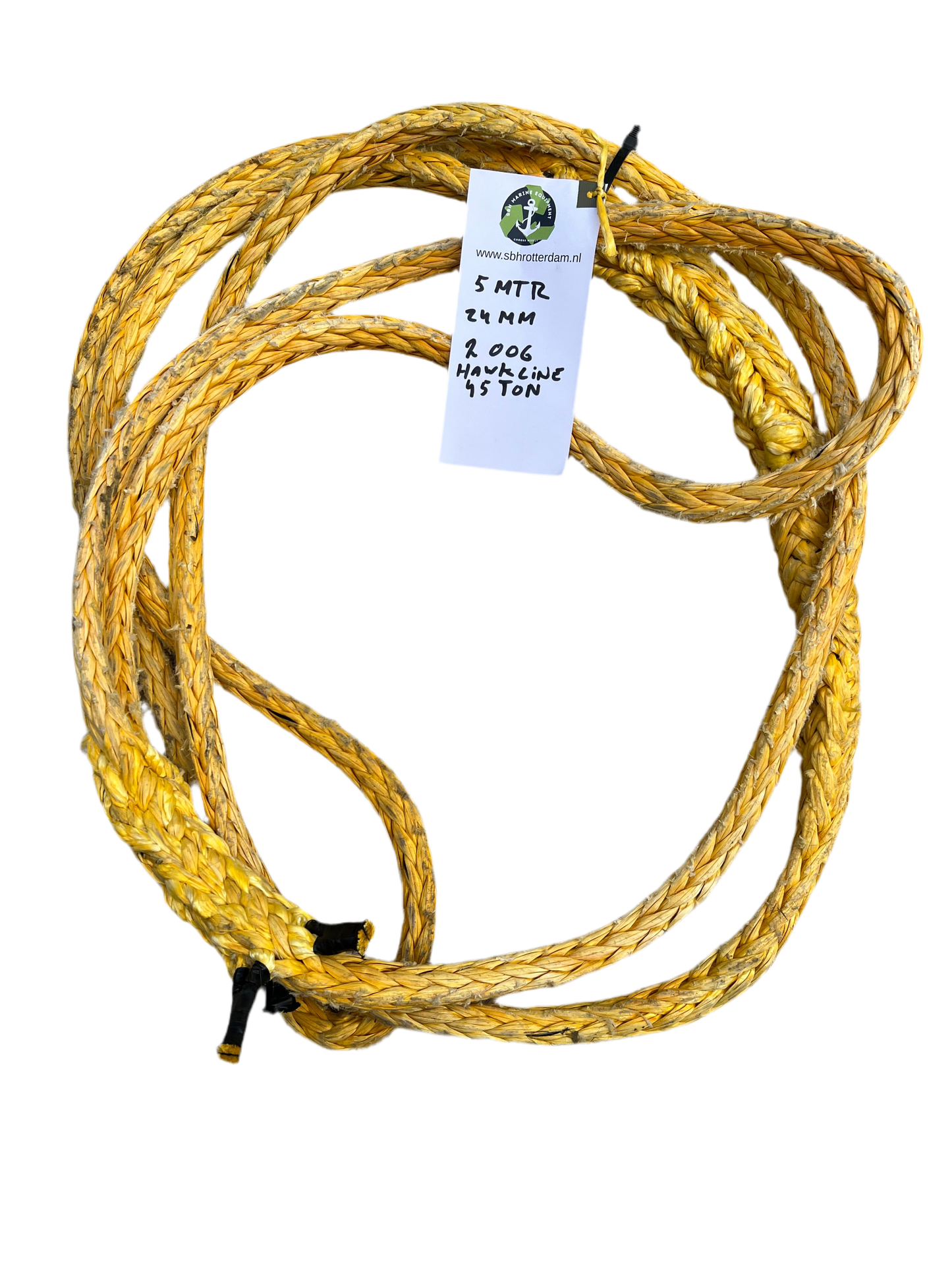 Hawk-Line Touw UHMPE - 2 oog 5 mtr 24mm 45TON Dyneema afgeleid