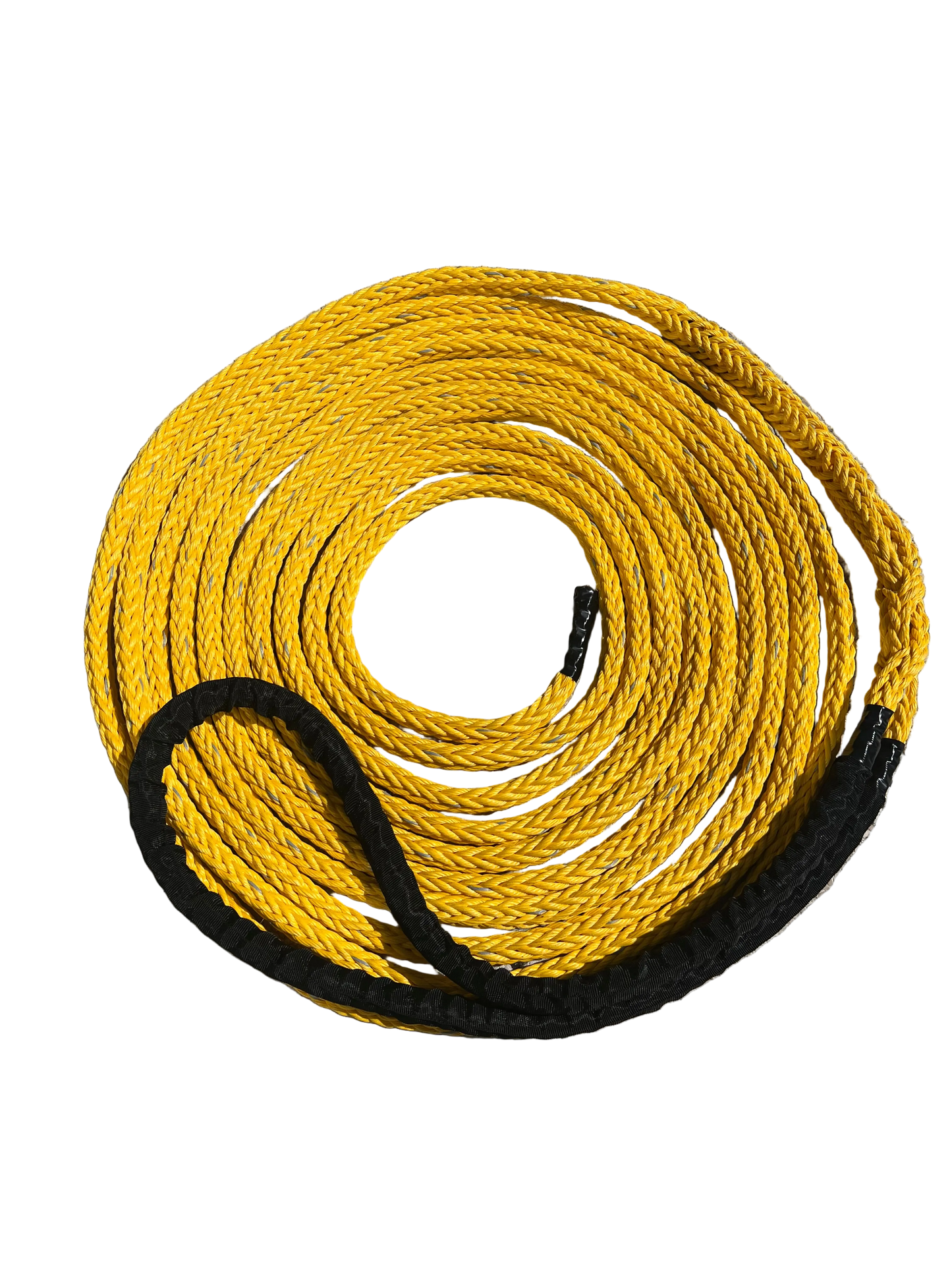 Yellow-Shark grey Touw 20 MTR 20MM 1 Bekleed Oog BS 7,4Ton Meertouw / Liertouw / Scheepstouw NIEUW!!! tipto-twelve afgeleid