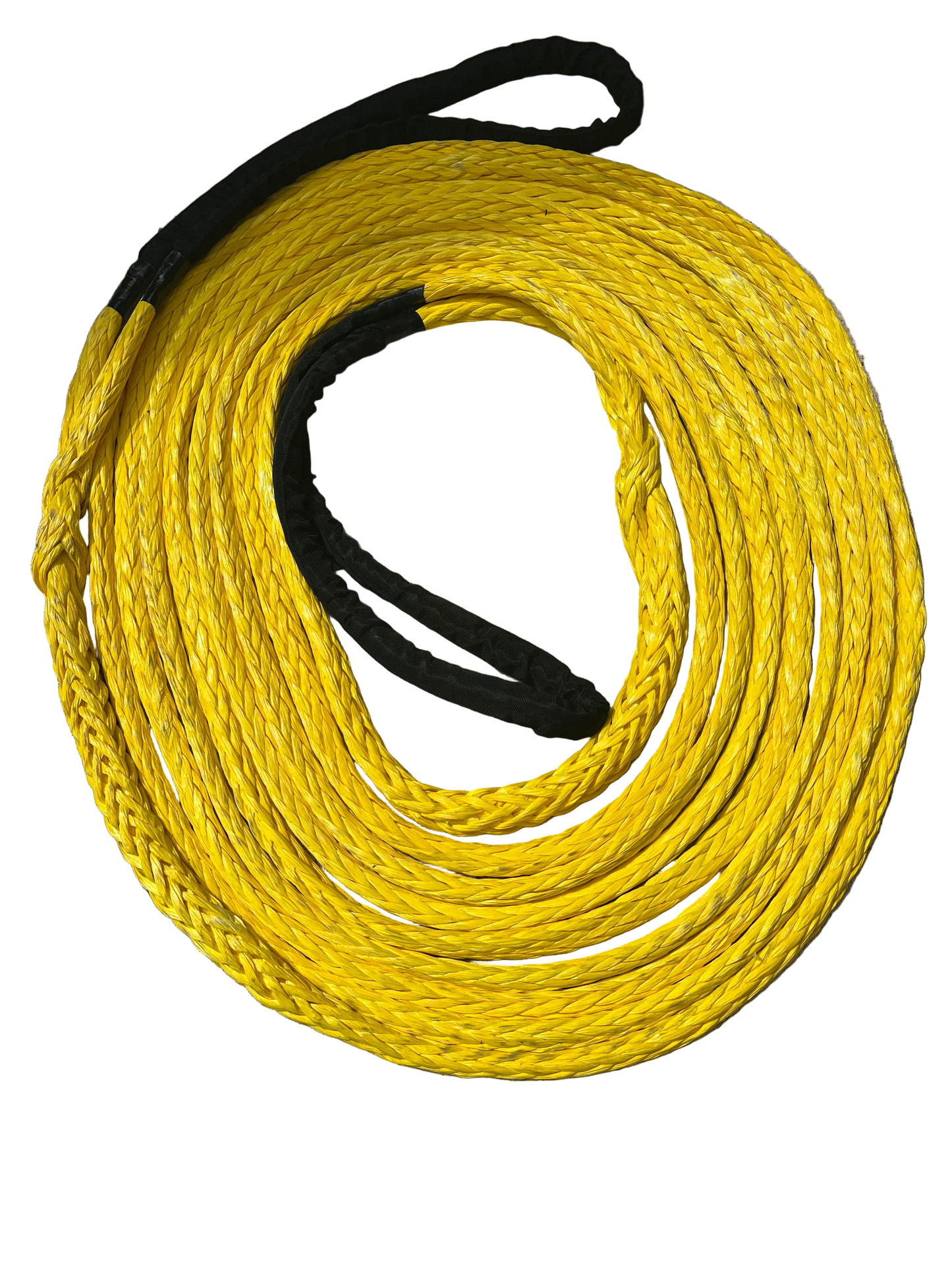 Hawk-line HMPE Meerlijn Sleep touw WL 25MTR 24MM 2 Oog Bekleed BS 51 Ton NIEUW!!! Incl touwcertificaat Dyneema afgeleid