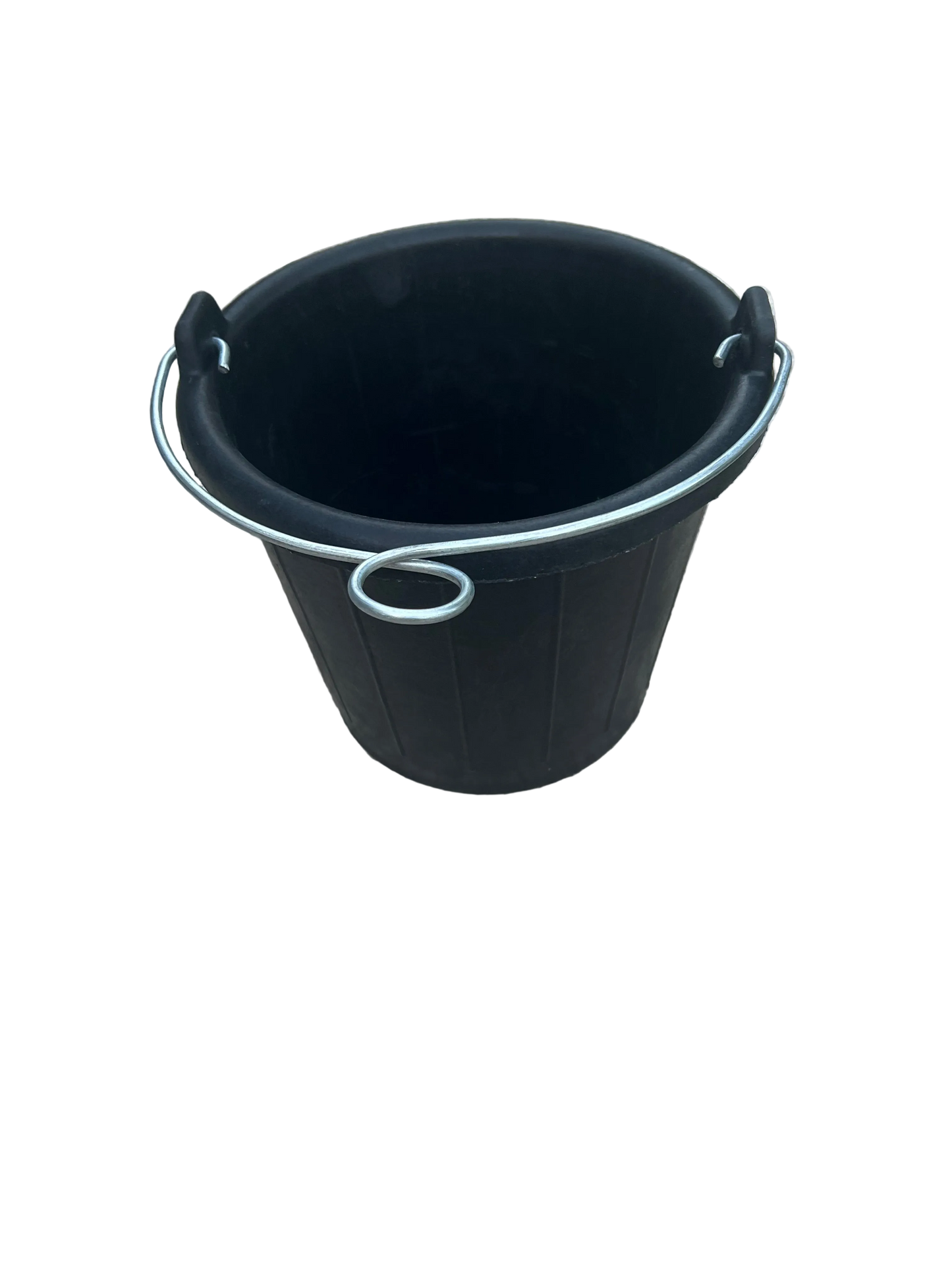 Zware ouderwetse dik rubberen canvas puts zinkemmer 8Ltr
