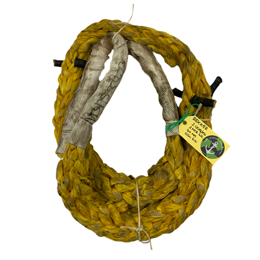 HMPE Touw 2 oogjes 2mtr 40mm 1260kN/  Dyneema afgeleid.