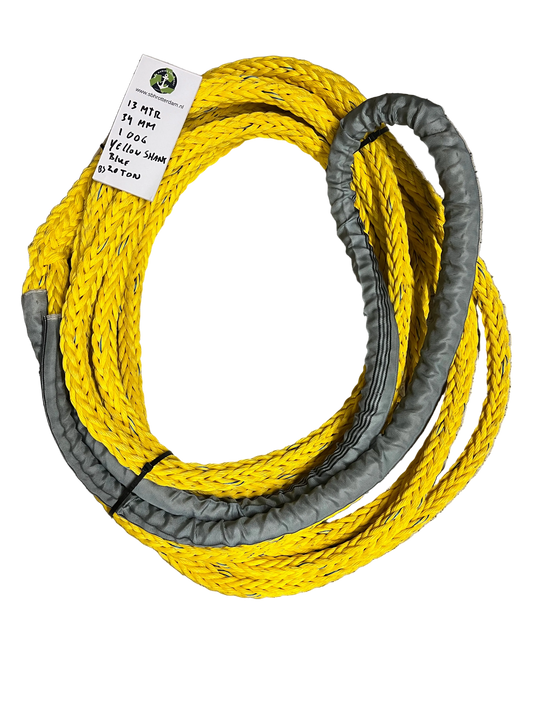 Yellow-Shark Blue Touw 13MTR 32MM 1 Oog 20Ton  Meerlijn / Liertouw NIEUW!!! tipto-twelve afgeleid