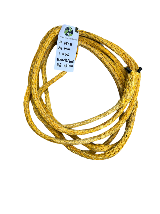 Hawk-Line Touw UHMWPE 10 mtr 24 mm 45 1 oog Ton 1meerlijn Dyneema afgeleid