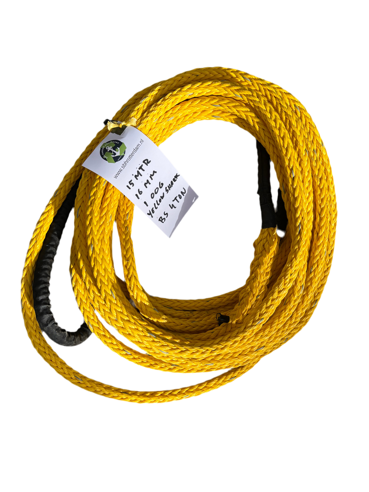 Yellow-Shark Touw 15MTR 16MM 1 Oog 4Ton Meertouw / Liertouw