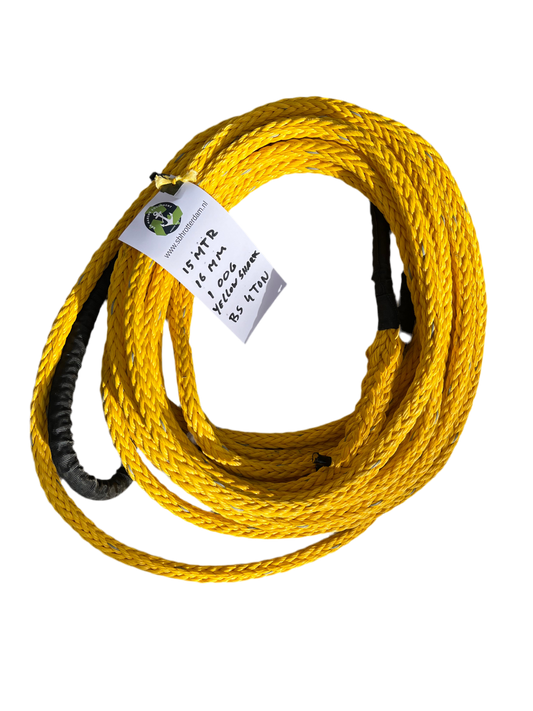 Yellow-Shark Touw 15MTR 16MM 1 Oog 4Ton Meertouw / Liertouw