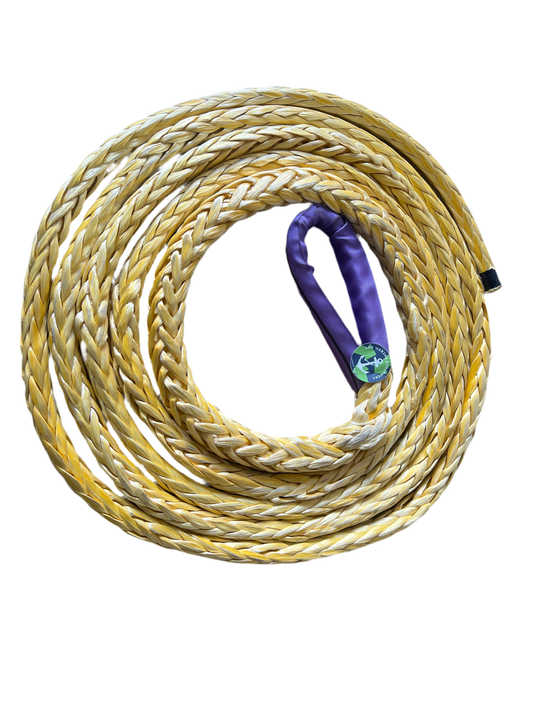 Hawk-Line Touw UHMPE - 1 oog 8 mtr 24mm 45TON Meertouw / Liertouw Dyneema afgeleid