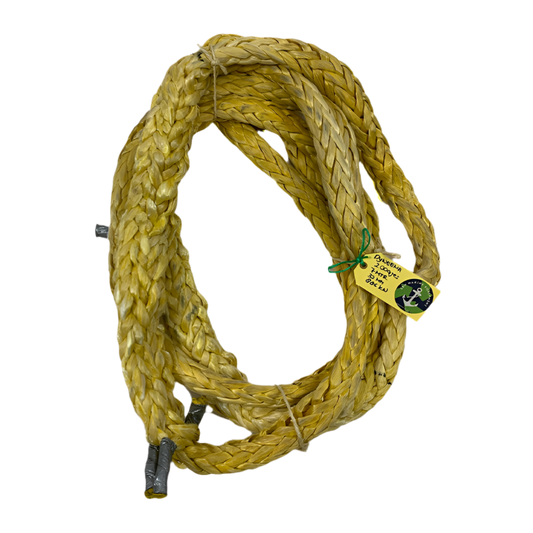 HMPE Touw 2 oogjes 7mtr 32mm 886kN/  Dyneema afgeleid.