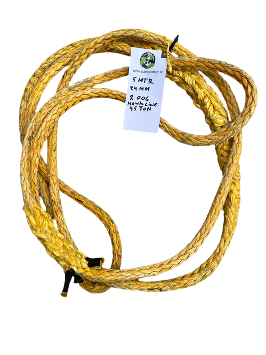 Hawk-Line Touw UHMPE - 2 oog 5 mtr 24mm 45TON Dyneema afgeleid