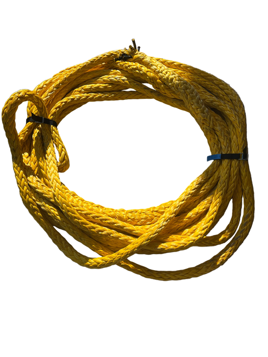 Hawk-Line Touw HMPE 25 MTR 28MM BS 57Ton  2 Paalogen NIEUW!!! ISO 2307 touw aanmeer- / sleeplijn Dyneema afgeleid