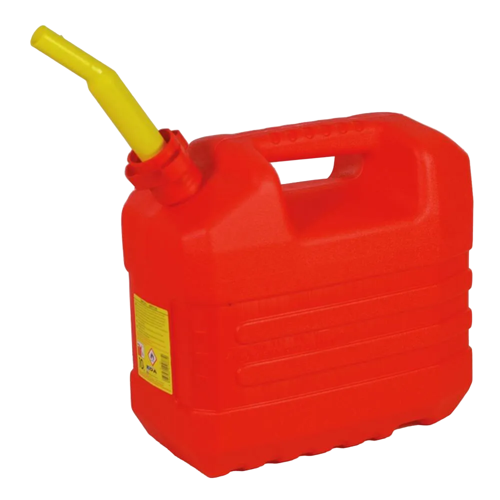 RODE JERRYCAN KUNSTSTOF+TUIT 10 LTR NIEUW!!!