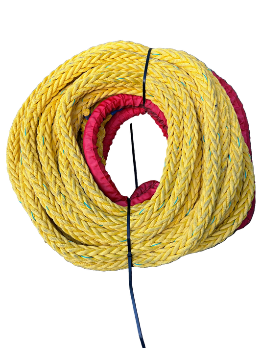 Yellow-Shark blue Meerlijn touw soepel 15MTR 36MM 1 Oog BS 23Ton NIEUW!!! tipto-twelve afgeleid