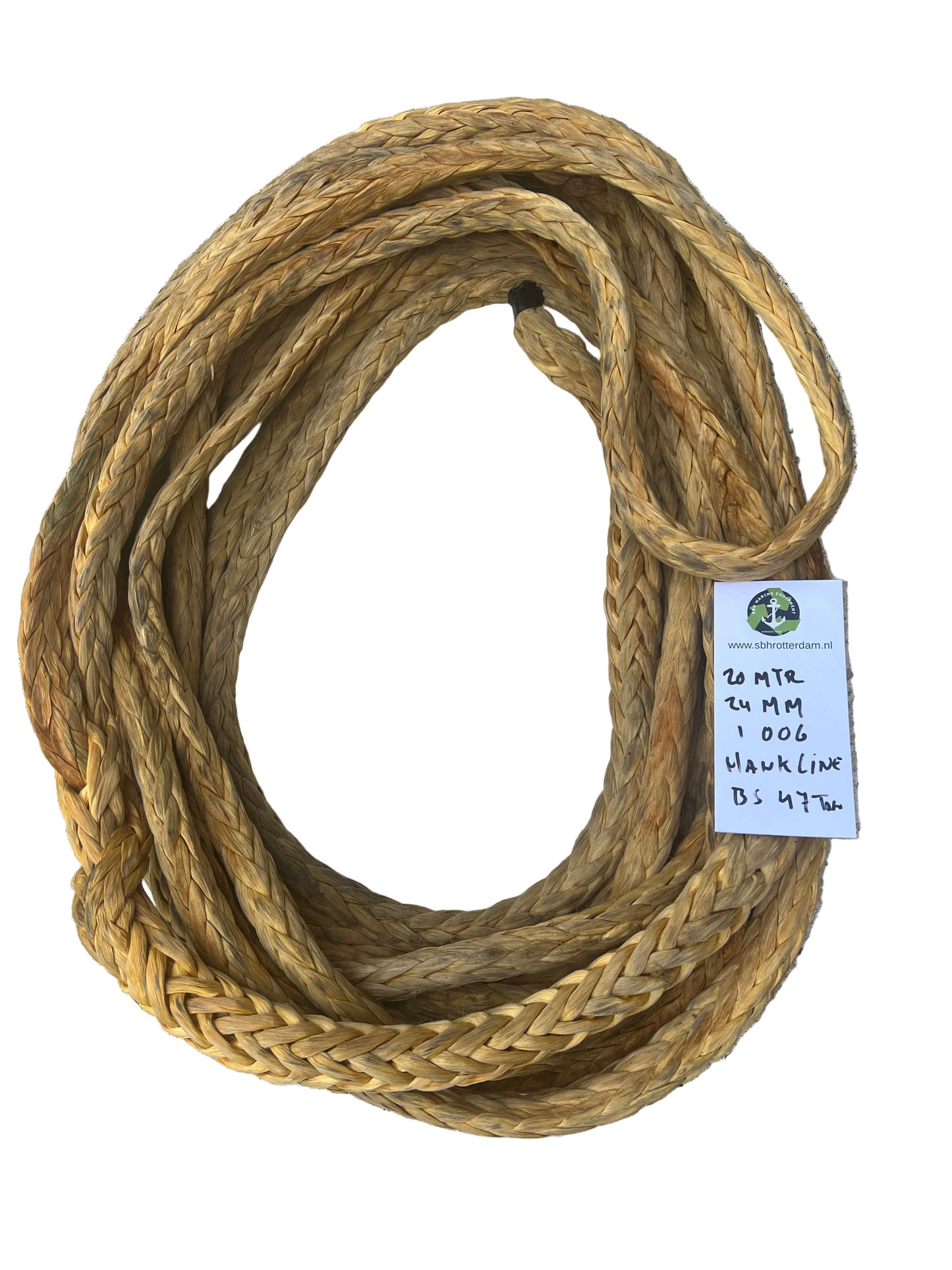 Hawk-Line Touw HMPE - 1 oog 20mtr 24mm 47Ton  Dyneema afgeleid