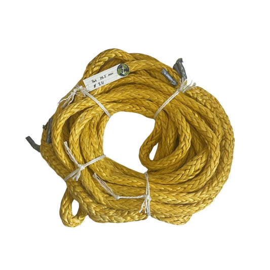 Hawk-Line Touw UHMPE - 2 oog 29 mtr 24mm 45TON ISO 2307 Gecertificeerd/ Dyneema afgeleid